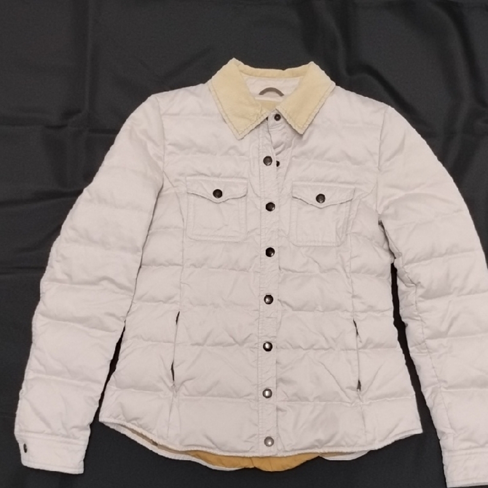 Massimo Dutti Off-White Quilted Puffer Jacket